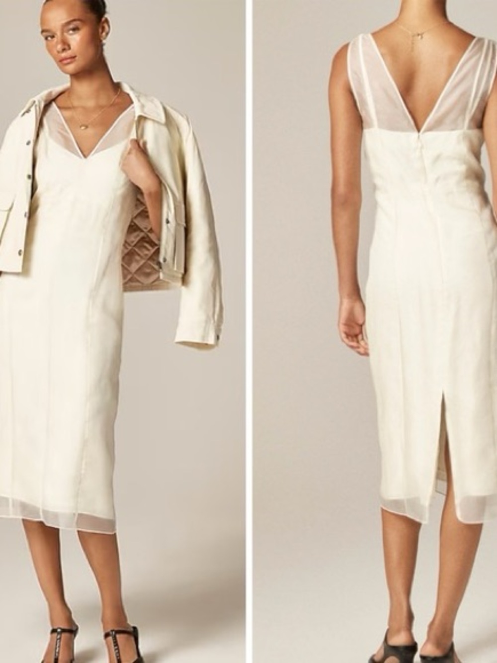 NWT J. Crew Layered Organza Shift Dress